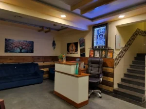 Photograph of a hall in a coliving pg.