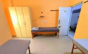 Photograph of a room in a coliving pg.
