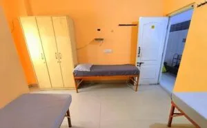 Photograph of a room in a coliving pg.