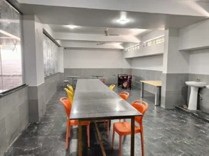 Photograph of a common area in a coliving pg.