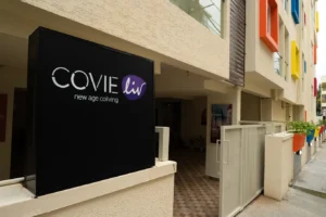 Photograph of exterior of a coliving PG in Bannerghatta