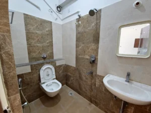 A photograph of a reception in a coliving pg in Bannerghatta.